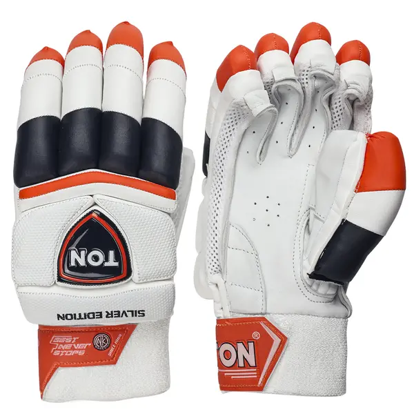 SS Ton Silver Edition Cricket Batting Gloves (New) Men-RH
